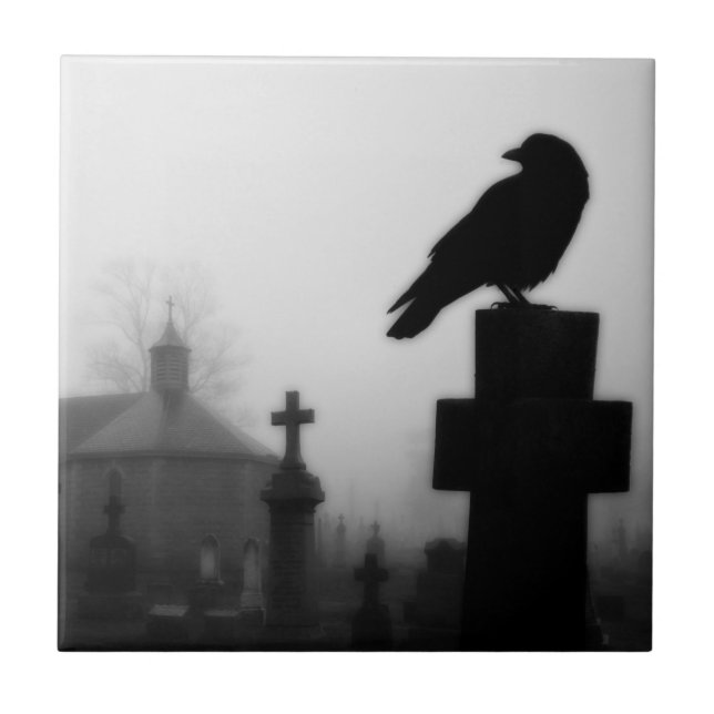 Carreau Brouillard gothique Et Corbeau (Devant)