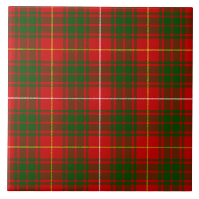 Carreau Bruce tartan rouge vert plaid (Devant)