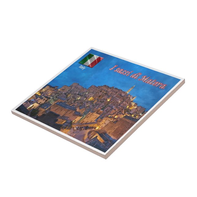 Carreau BSL017 MATERA, Les Sassi de Matera, (Côté)