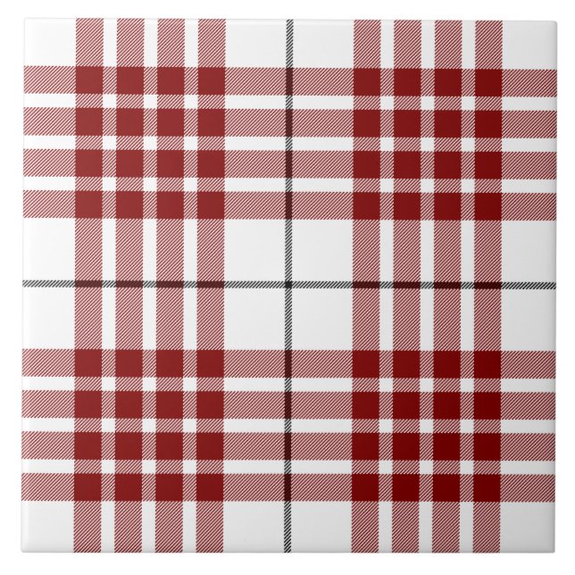 Carreau Buchanan tartan rouge blanc plaid (Devant)