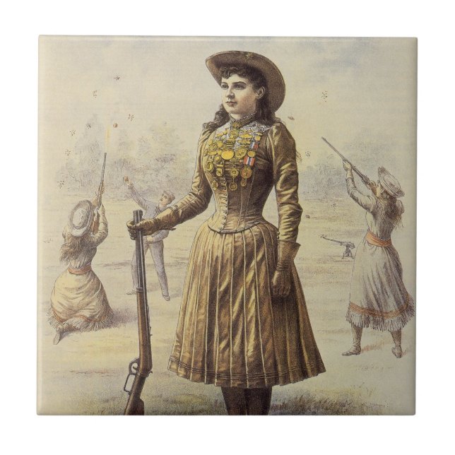 Carreau Buffalo Bill's Wild West Show avec Annie Oakley (Devant)