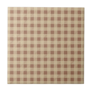 Carreau Buffle beige Tan Brown Plaid Pays Russe