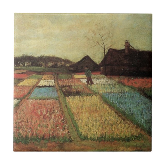 Carreau Bulb Fields par Vincent van Gogh (Devant)