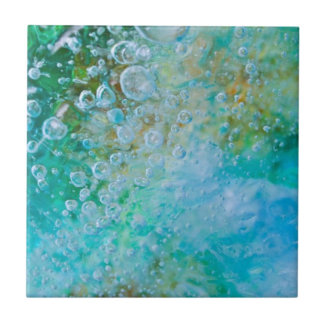Carreau Bulle de la terre - abrégé sur vert bleu (Devant)