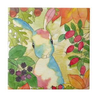 Carreau Bunny d'automne par Pepperment Art
