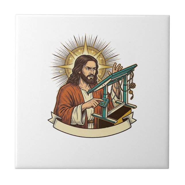 Carreau Bureau Debout Jésus Cassé Bloqué À Mi-Chemin Burea (Devant)