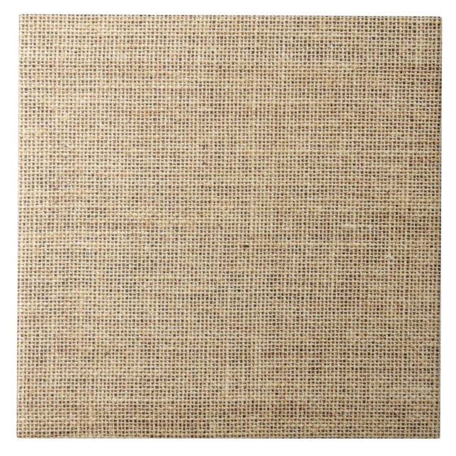 Carreau Burlap Vintage rustique (Devant)
