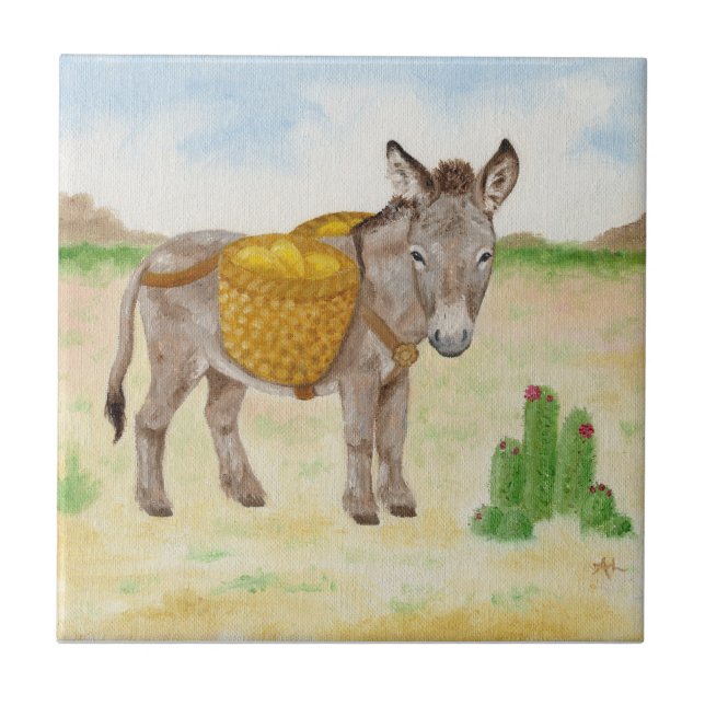 Carreau Burro avec la tuile de panier (Devant)