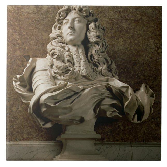 Carreau Buste de portrait de Louis XIV (1638-1715), 1665, (Devant)