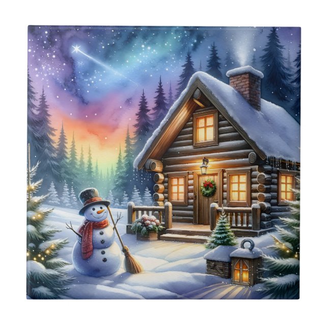 Carreau Cabine de journal - Noël (Devant)
