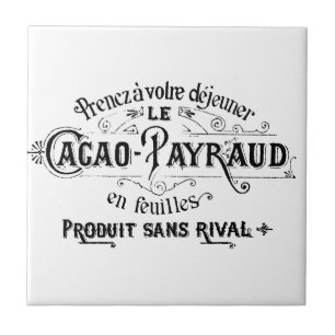 Carreau Cacao français vintage - annonce de Payraud