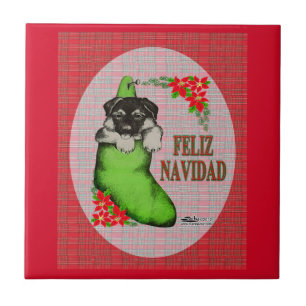 Carreau Cachorrito Feliz Navidad