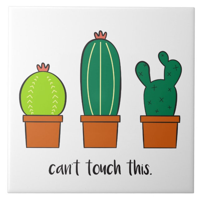 Carreau Cactus illustré (Devant)
