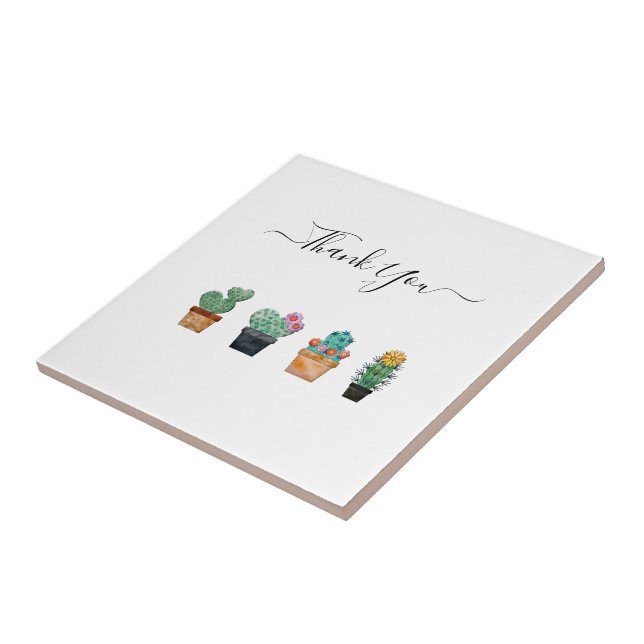 Carreau Cactus Vert nature Fleur Nature (Côté)