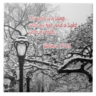 Carreau Cadeau chrétien fait sur commande de vers de bibl