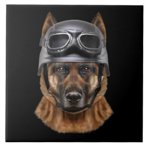 Carreau Cadeau De Casque De Chien De Berger Allemand Pour