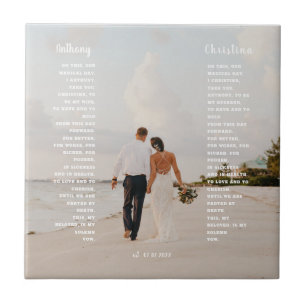 Carreau Cadeau moderne Mariage Vow Art