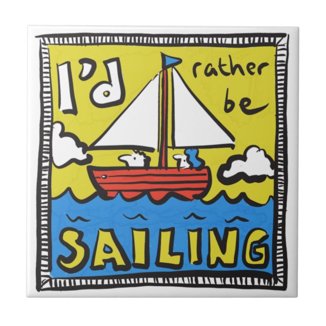 Carreau Cadeau pour un marin ou un plaisancier (Devant)