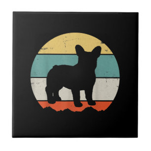 Carreau Cadeau vintage Retro Bulldog pour chien papa chien