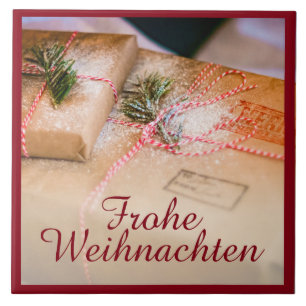 Carreau Cadeaux de fête comme motif de Noël