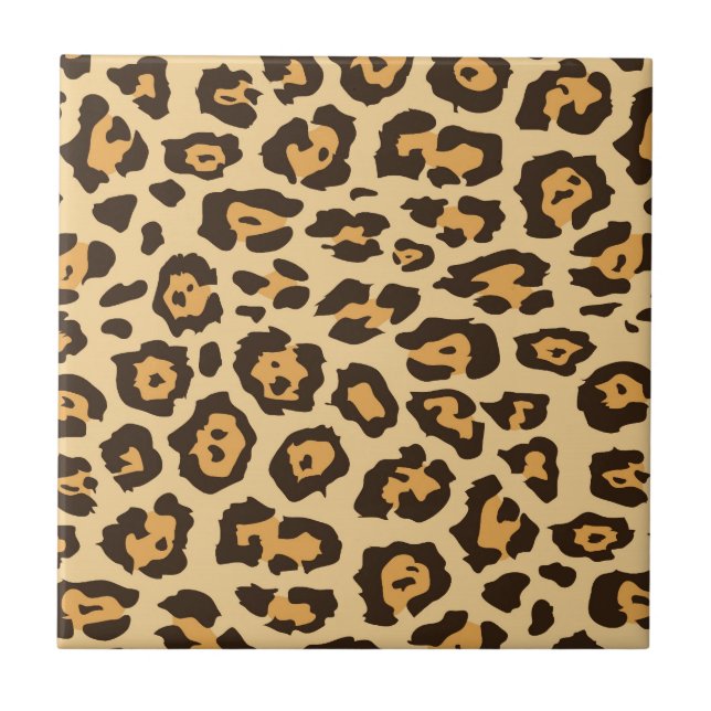 Carreau Cadeaux frais de motif d'empreinte de léopard pour (Devant)