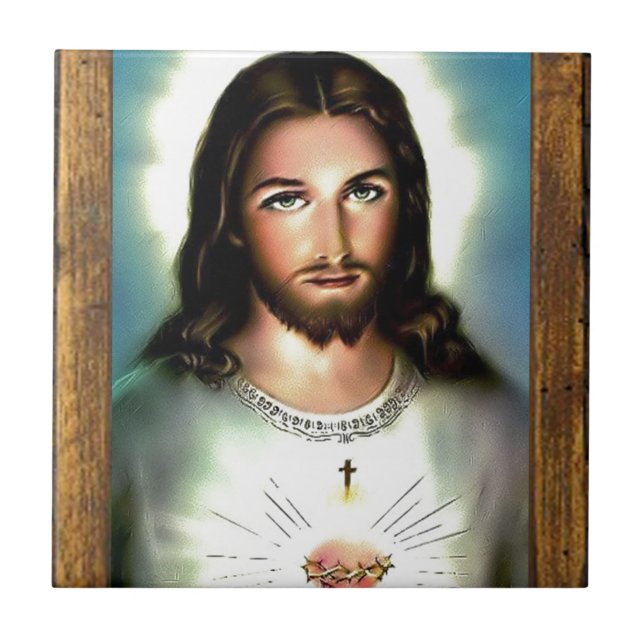 CARREAU CADRE EN BOIS 29 P PERSONNALISABLE DE COEUR SACRÉ (Devant)