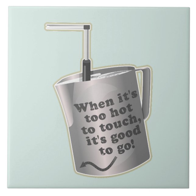 Carreau Café Barista cuillère à chauffer le lait (Devant)