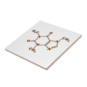Carreau Café caféine Formule chimique moléculaire