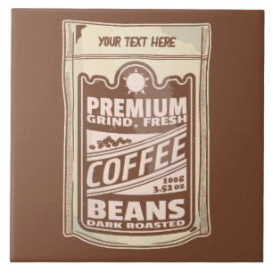 Carreau Café de qualité supérieure haricots à l'affiche ca