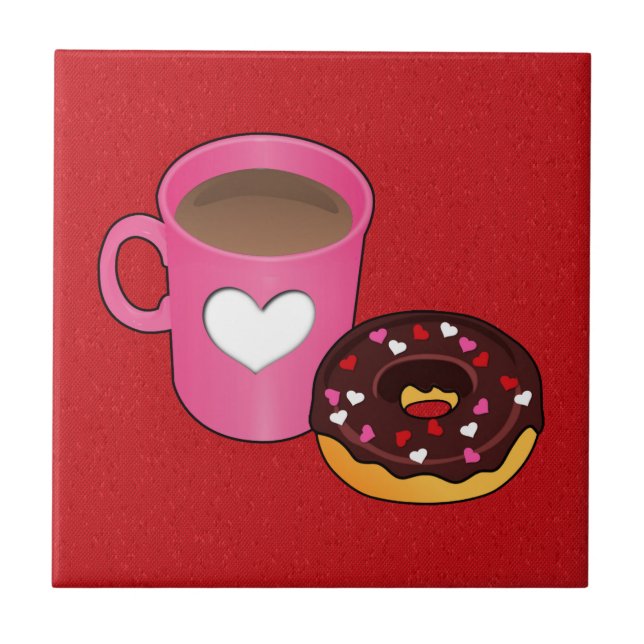Carreau Café de Saint Valentin et Donut (Devant)