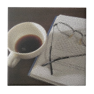 Carreau Café et livre - tuile