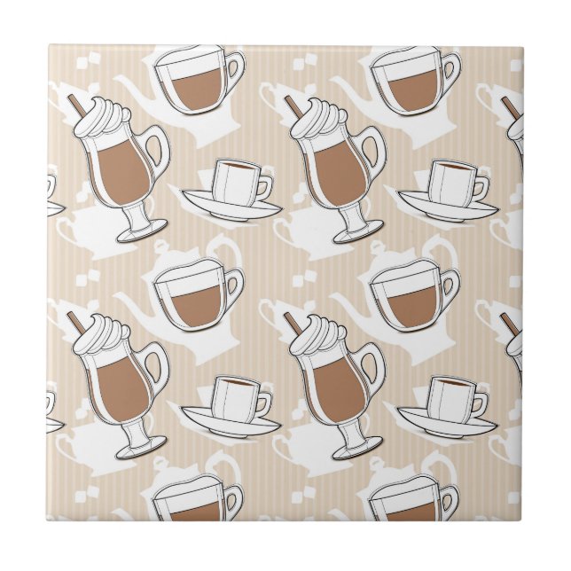 Carreau Café, motif doux (Devant)