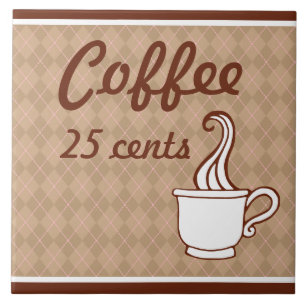 Carreau Café Retro Boutique Trivet Carrelage Cadeau