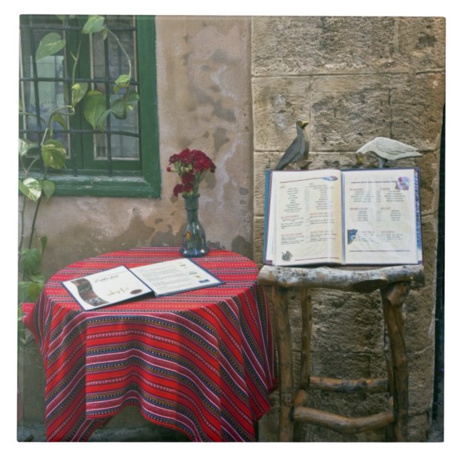 Carreau Café Sidewalk, Chania, Crète, Grèce (Devant)