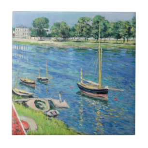 Carreau Caillebotte - La Seine à Argenteuil, Bateaux à l'a