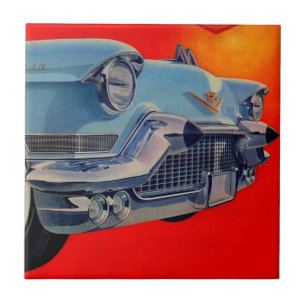 Carreau Calandre Cadillac bleue des années 1950