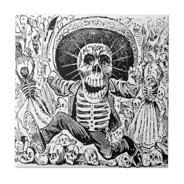 Carreau Calavera Oaxaqueña par José Guadalupe Posada 1903 (Devant)