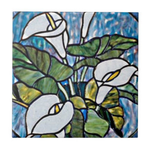 Carreau Calla Lilies Stain Glass Look