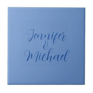 Carreau Calligraphie Bleue Classique mariage