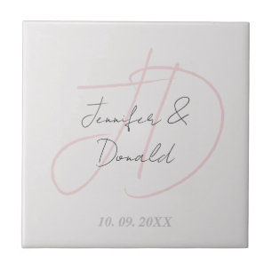 Carreau Calligraphie classique tendance monogramme