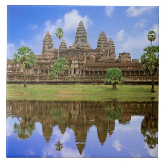 Carreau Cambodge, Kampuchea, temple d'Angkor Vat. (Devant)