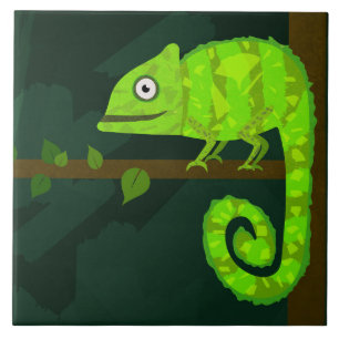 Carreau Caméléon vert mignon