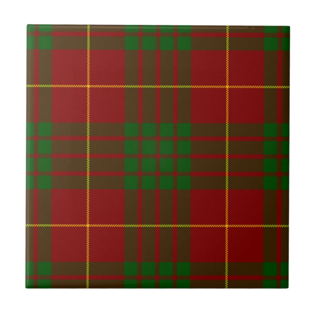 Carreau Cameron tartan rouge vert plaid (Devant)