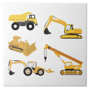 Carreau Camions de construction Enfants