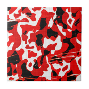 Carreau Camo de retombées rouges (AOM Design)
