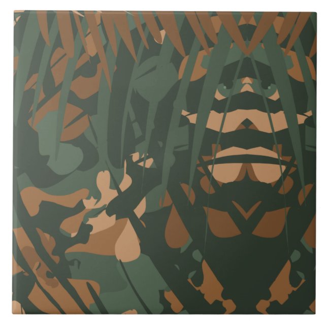 Carreau Camo Motif Jungle - Nature Texture (Devant)