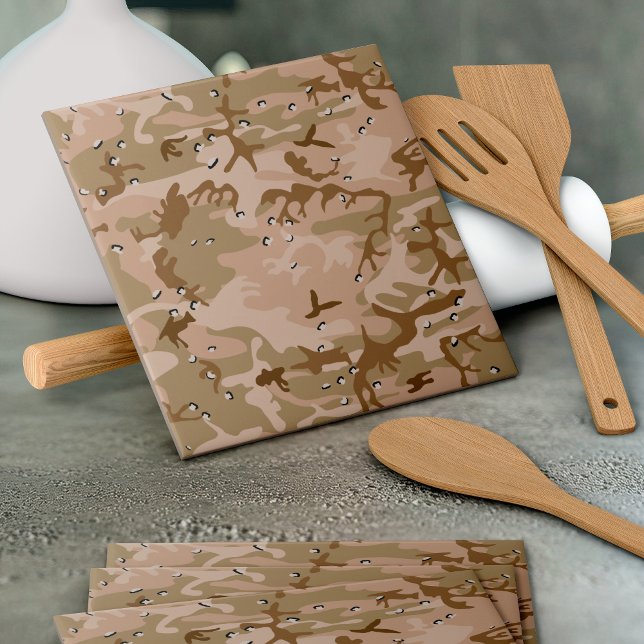 Carreau Camouflage Désert Avec Galets, Militaire, Armée (Créateur téléchargé)