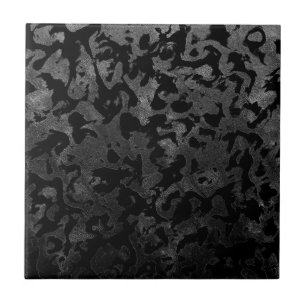 Carreau Camouflage moderne Camo-noir et gris foncé
