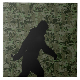 Carreau Camouflage numérique en silhouette noire Sasquatch