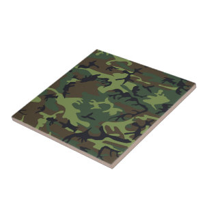 Carreau Camouflage vert militaire